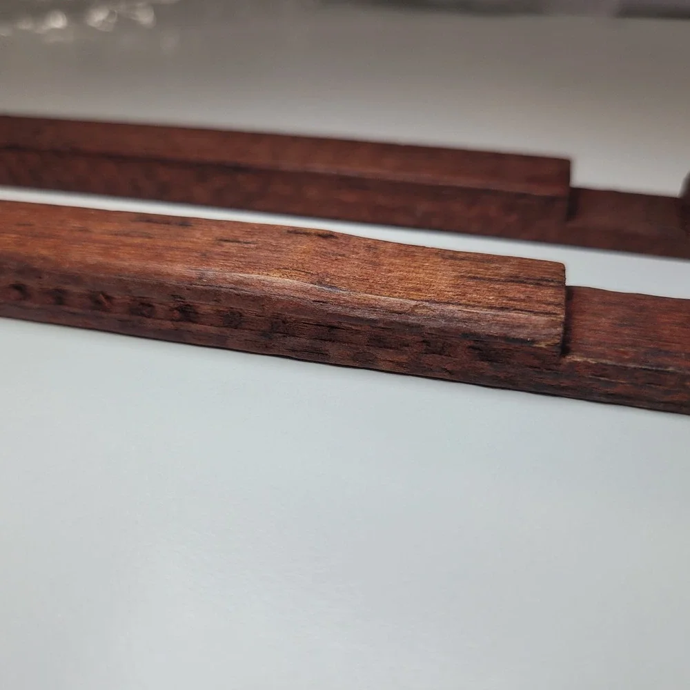 Replacement Flat Hammered Building Logs 10.5 Inch Wood 2pc Toy Construction